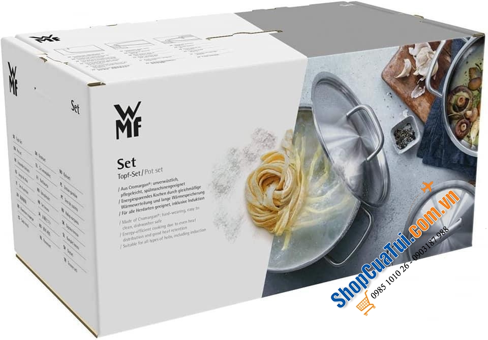 BỘ NỒI ĐỨC WMF ASTORIA TOPFSET 6 MÓN SIÊU ĐẸP - đáng để đầu tư lâu dài