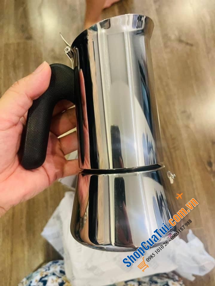 Ấm pha cà phê Bialetti 4 cốc xinh đẹp dùng được bếp từ