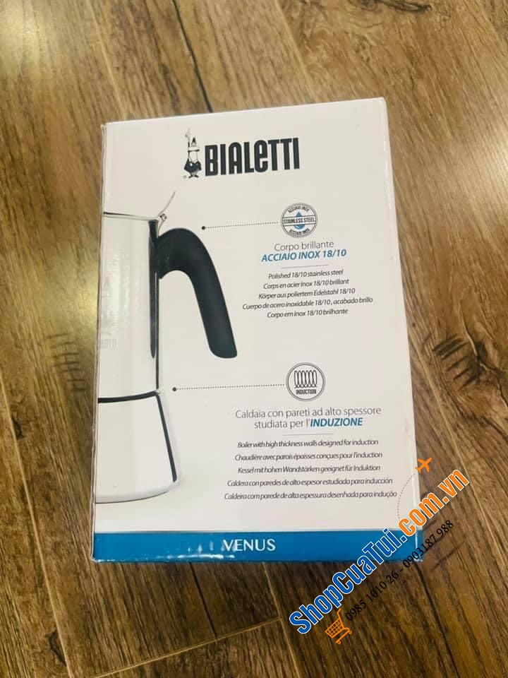 Ấm pha cà phê Bialetti 4 cốc xinh đẹp dùng được bếp từ