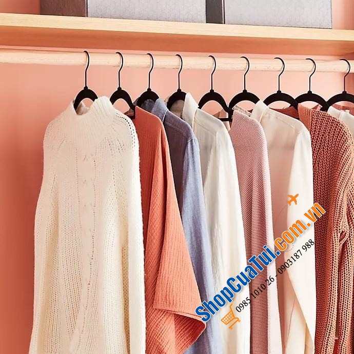 Sét 50 móc quần áo phủ nhung tiện dụng
