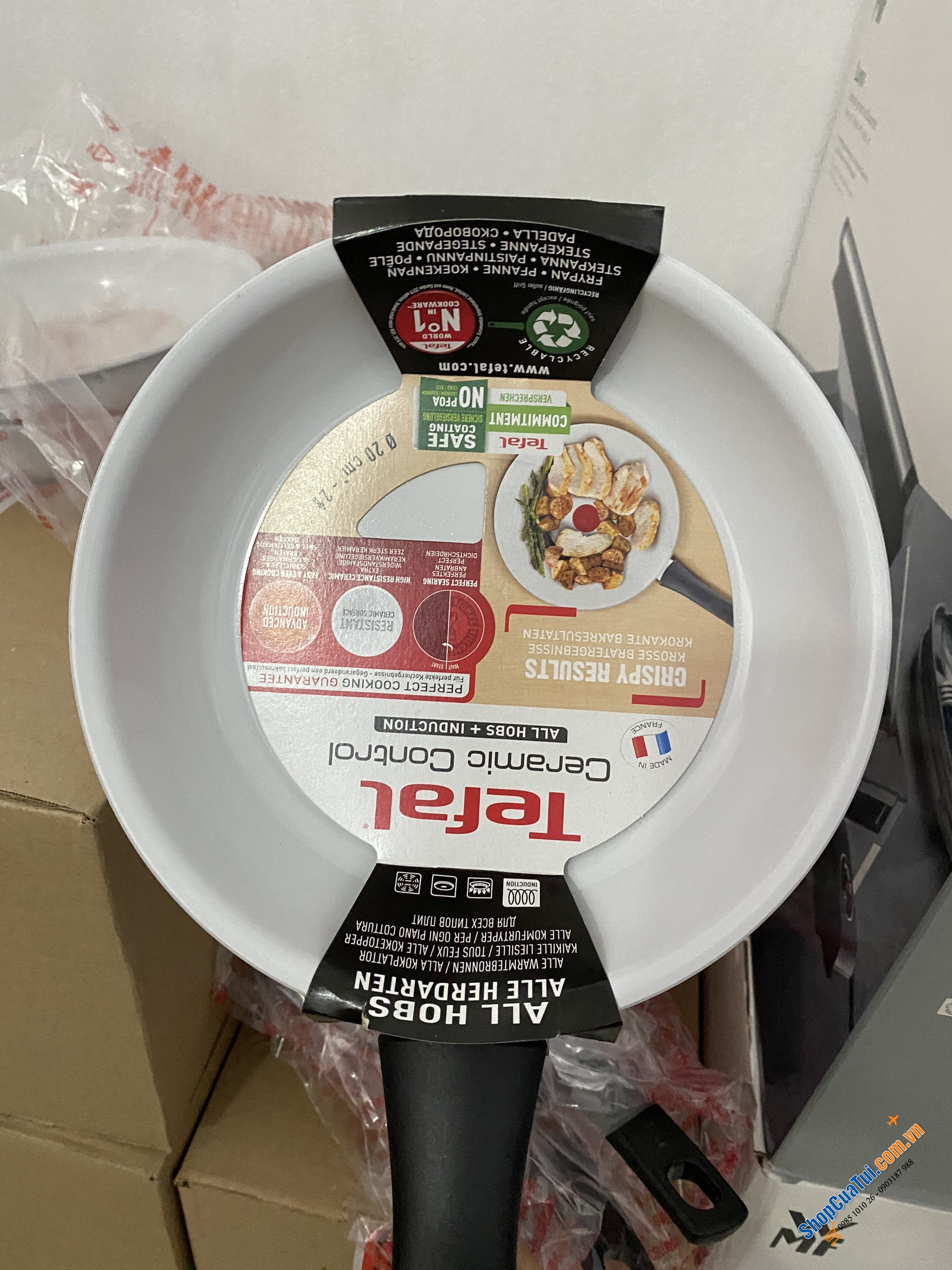 CHẢO RÁN CHỐNG DÍNH TEFAL CERAMIC CONTROL 20CM MADE IN FRANCE