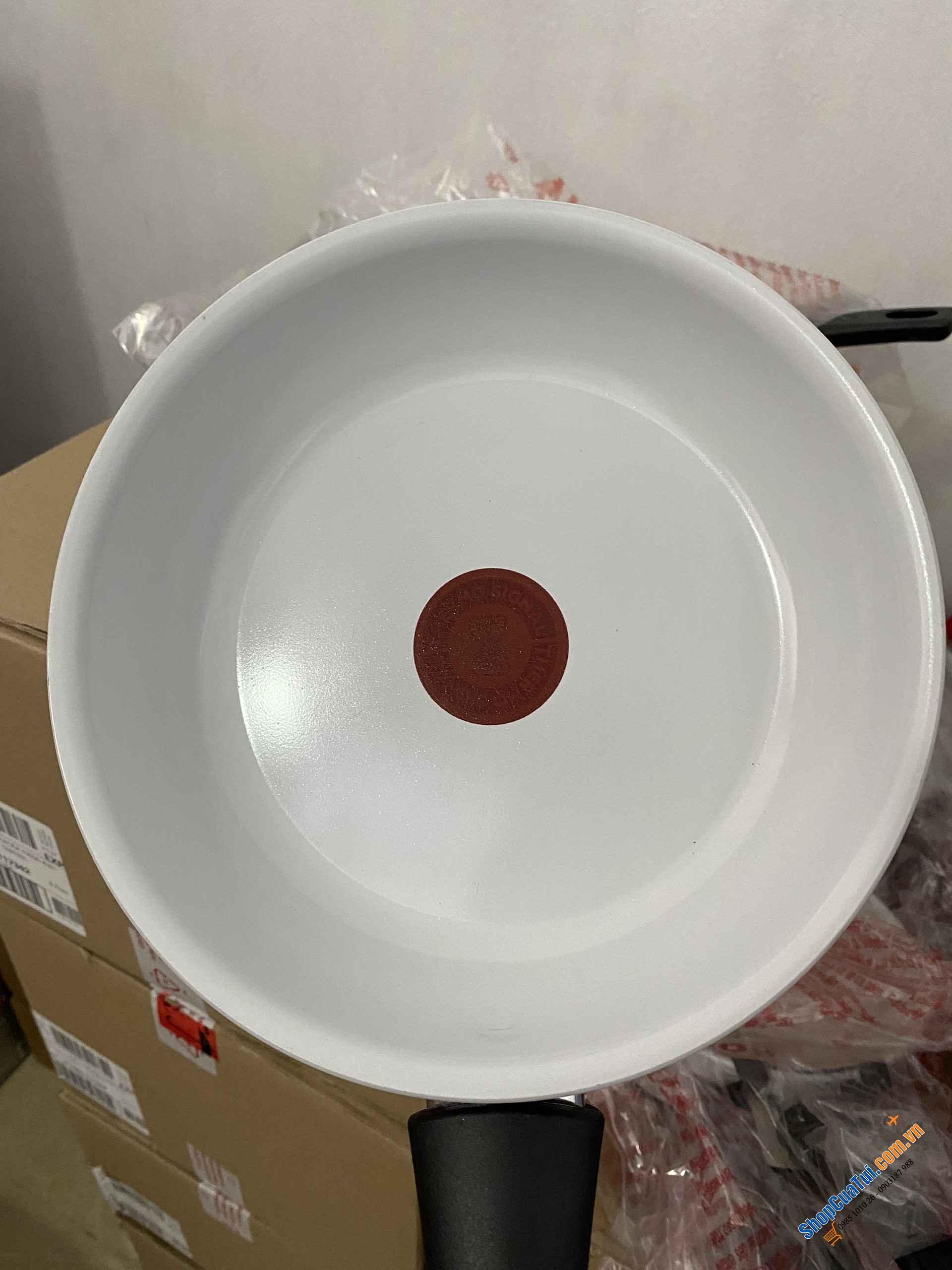 CHẢO RÁN CHỐNG DÍNH TEFAL CERAMIC CONTROL 28cm MADE IN FRANCE màu trắng