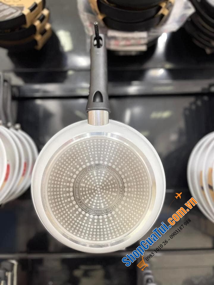 CHẢO RÁN CHỐNG DÍNH TEFAL CERAMIC CONTROL 28cm MADE IN FRANCE màu trắng