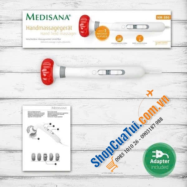 Máy mát xa tay Medisana HM886.