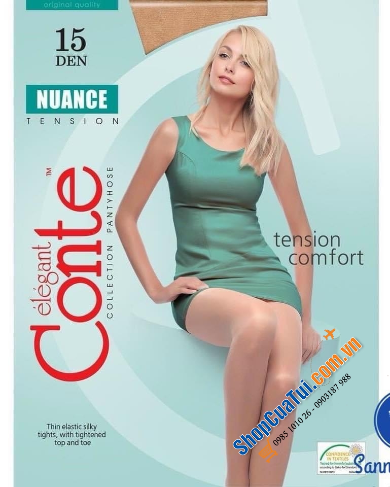 QUẦN TẤT NGA 15D  - QUẦN TẤT CONTE NGA - SỨC MẠNH CỦA SỰ MONG MANH Loại 15DEN MÀU DA