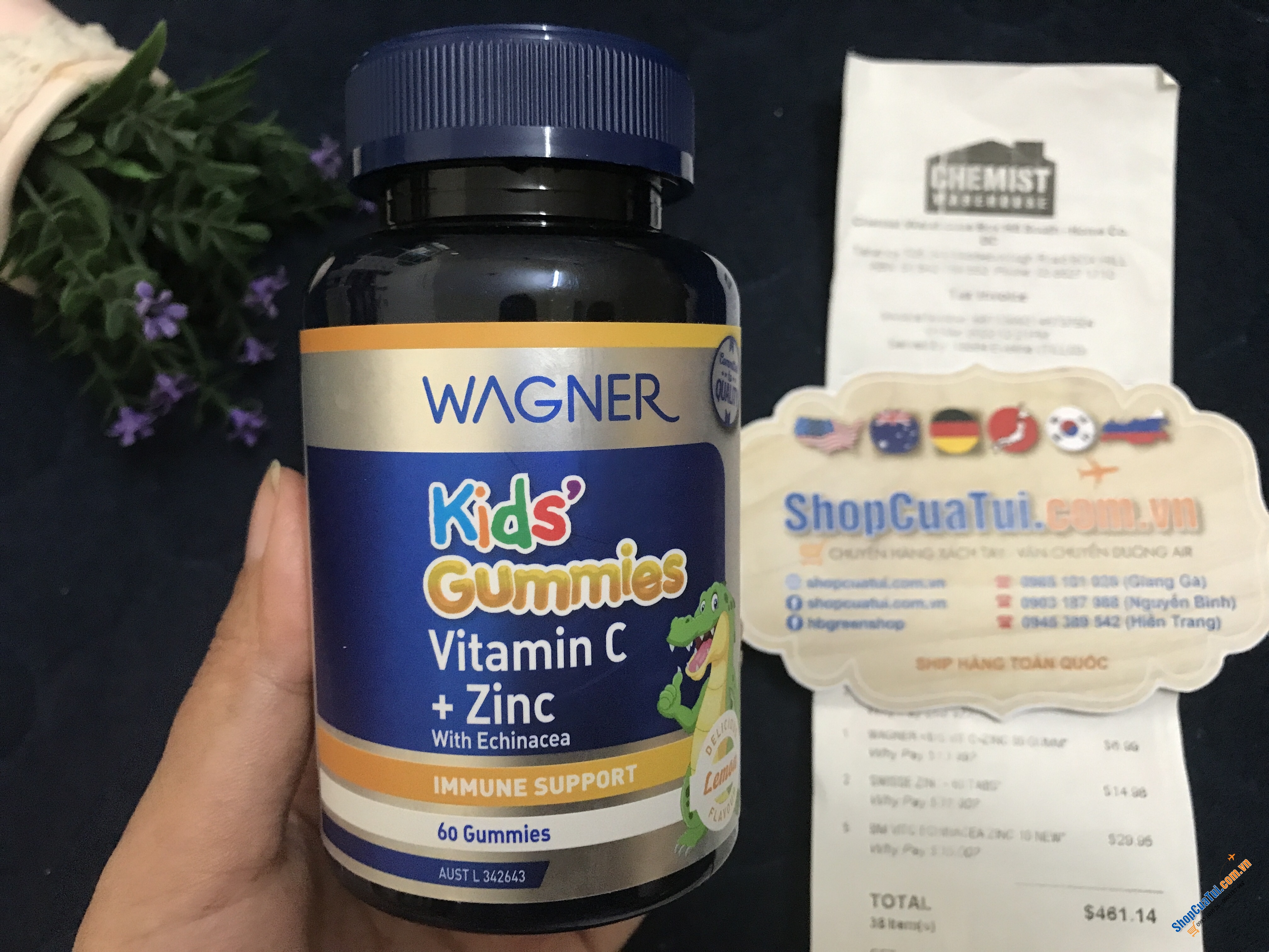 Bổ sung Vitamin C và Kẽm dạng kẹo nhai Wagner Kids Gummies Vitamin C + Zinc 60 Gummies rất tốt để duy trì hệ thống miễn dịch khỏe mạnh cho trẻ