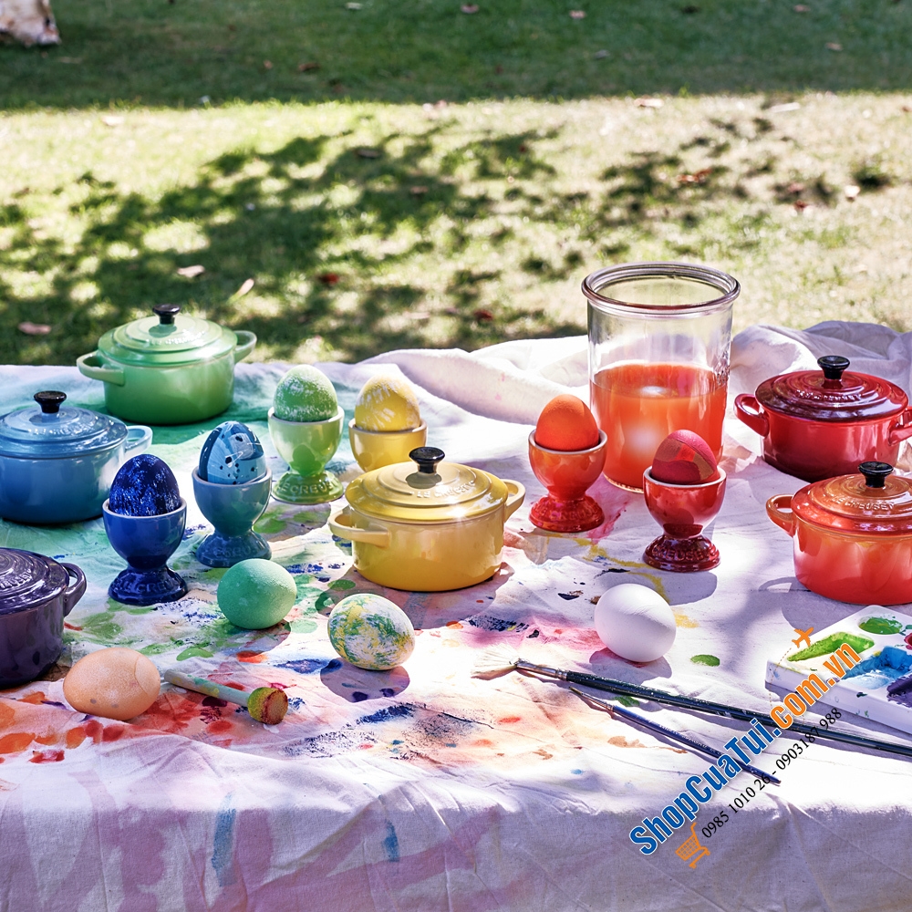 SET 6 CỐC ĐỰNG TRỨNG, ĐỒ TRÁNG MIỆNG LE CREUSET CẦU VỒNG