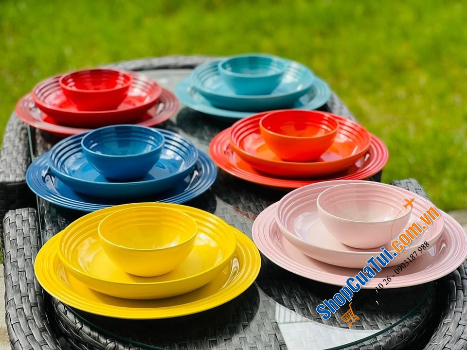 6 SET ĐĨA BÁT LE CREUSET CẦU VỒNG ĐẶC BIỆT