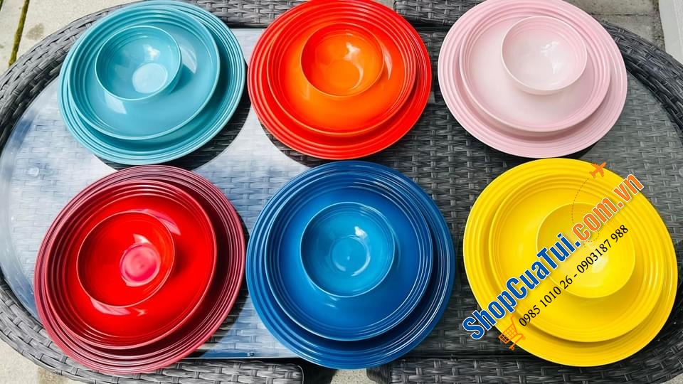 SET 6 ĐĨA LE CREUSET CẦU VỒNG 27 CM