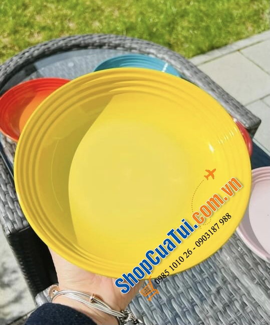 SET 6 ĐĨA LE CREUSET CẦU VỒNG 22 CM SÂU LÒNG