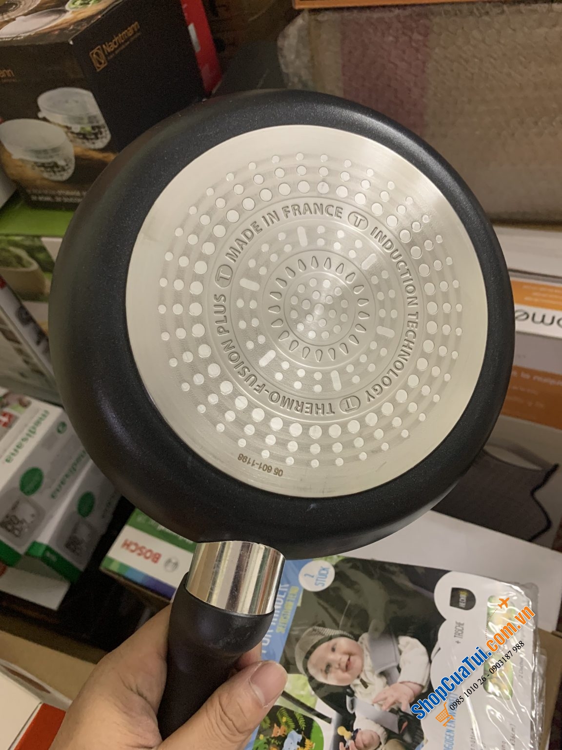 Đỉnh nhất trong các dòng chảo Tefal - Chảo sâu lòng Tefal HARD TITANIUM PRO Wokpfanne 24 cm - Chảo đa năng – Made in France