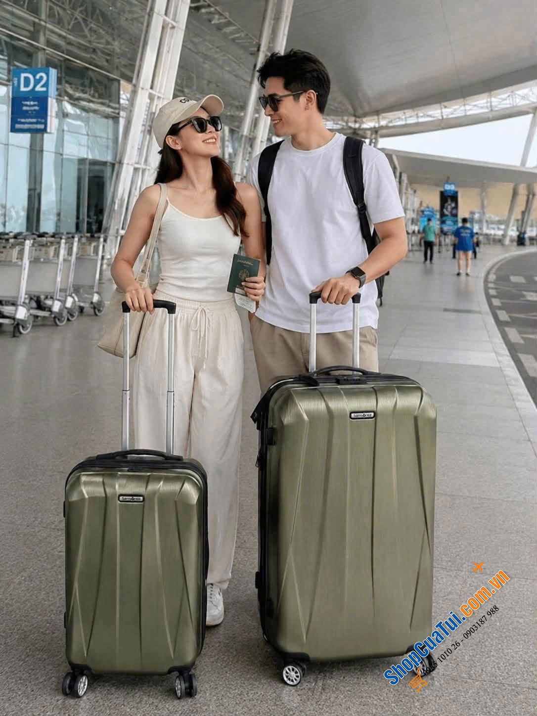 Set 2 valy - Samsonite Centric 2 - 20/24 inch (Size cabin và size trung) - Màu bạc phù hợp cho mọi lứa tuổi và mọi giới tính