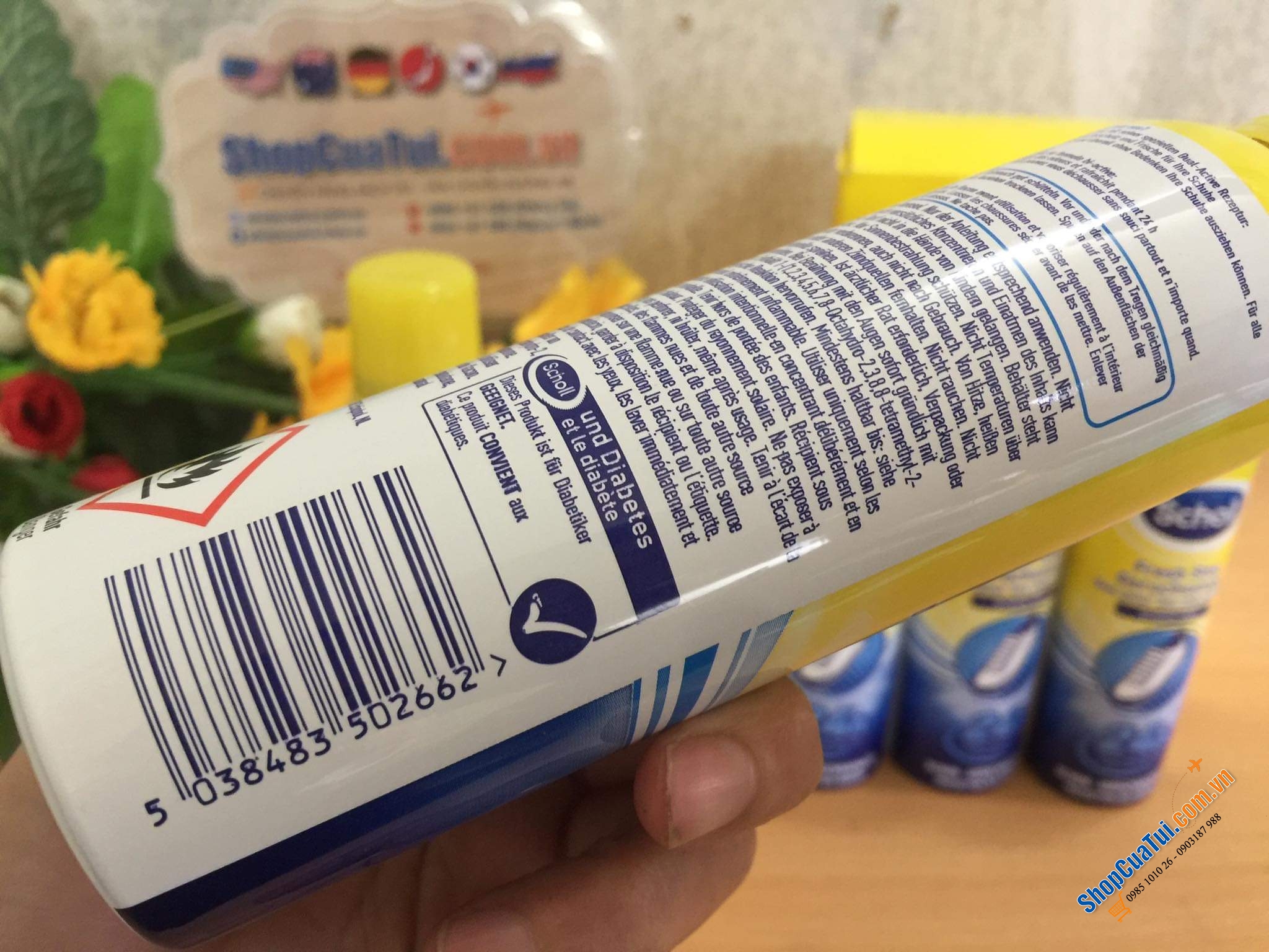 Xịt Khử Mùi Hôi cho Giày và Chân Scholl Fresh Step lọ 150ml - diệt khuẩn cho giày, giữ chân khô, ngăn ngừa việc ra mồ hôi, giúp chống mồ hôi chân lên đến 24h