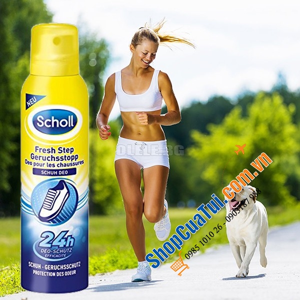 Xịt Khử Mùi Hôi cho Giày và Chân Scholl Fresh Step lọ 150ml - diệt khuẩn cho giày, giữ chân khô, ngăn ngừa việc ra mồ hôi, giúp chống mồ hôi chân lên đến 24h