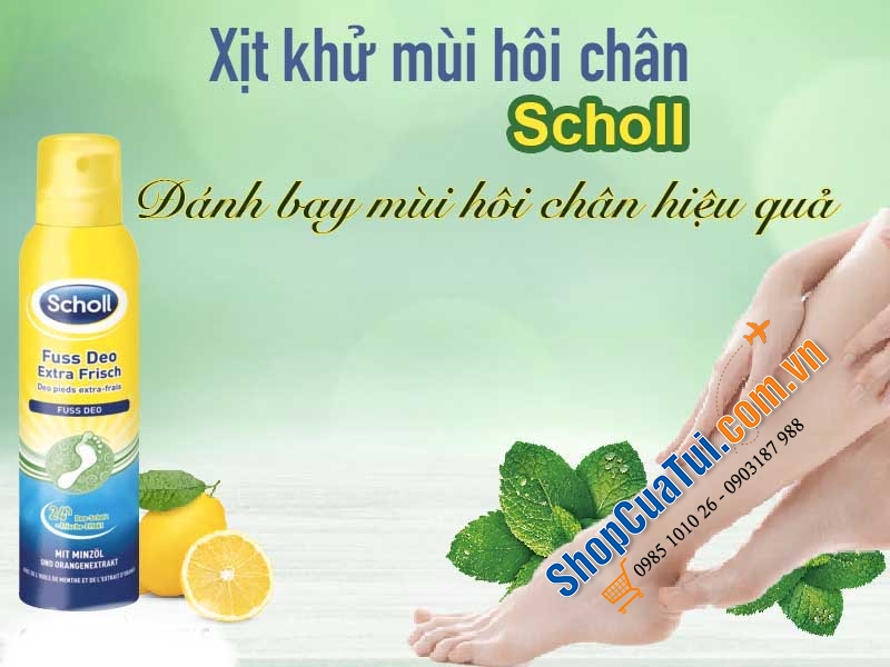 Xịt Khử Mùi Hôi cho Giày và Chân Scholl Fresh Step lọ 150ml - diệt khuẩn cho giày, giữ chân khô, ngăn ngừa việc ra mồ hôi, giúp chống mồ hôi chân lên đến 24h