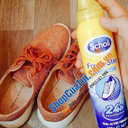 Xịt Khử Mùi Hôi cho Giày và Chân Scholl Fresh Step lọ 150ml - diệt khuẩn cho giày, giữ chân khô, ngăn ngừa việc ra mồ hôi, giúp chống mồ hôi chân lên đến 24h