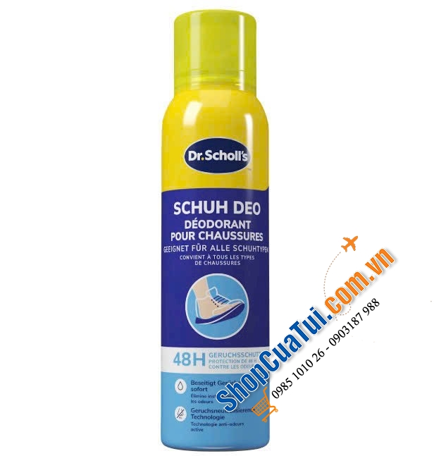 Xịt Khử Mùi Hôi cho Giày và Chân Scholl Fresh Step lọ 150ml - diệt khuẩn cho giày, giữ chân khô, ngăn ngừa việc ra mồ hôi, giúp chống mồ hôi chân lên đến 24h
