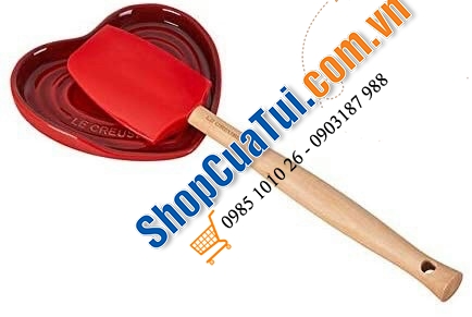 GÁC THÌA ĐŨA LE CREUSET TRÁI TÀU MÀU ĐỎ 13cm giúp thìa, thìa và muôi không bị trượt, bếp sạch