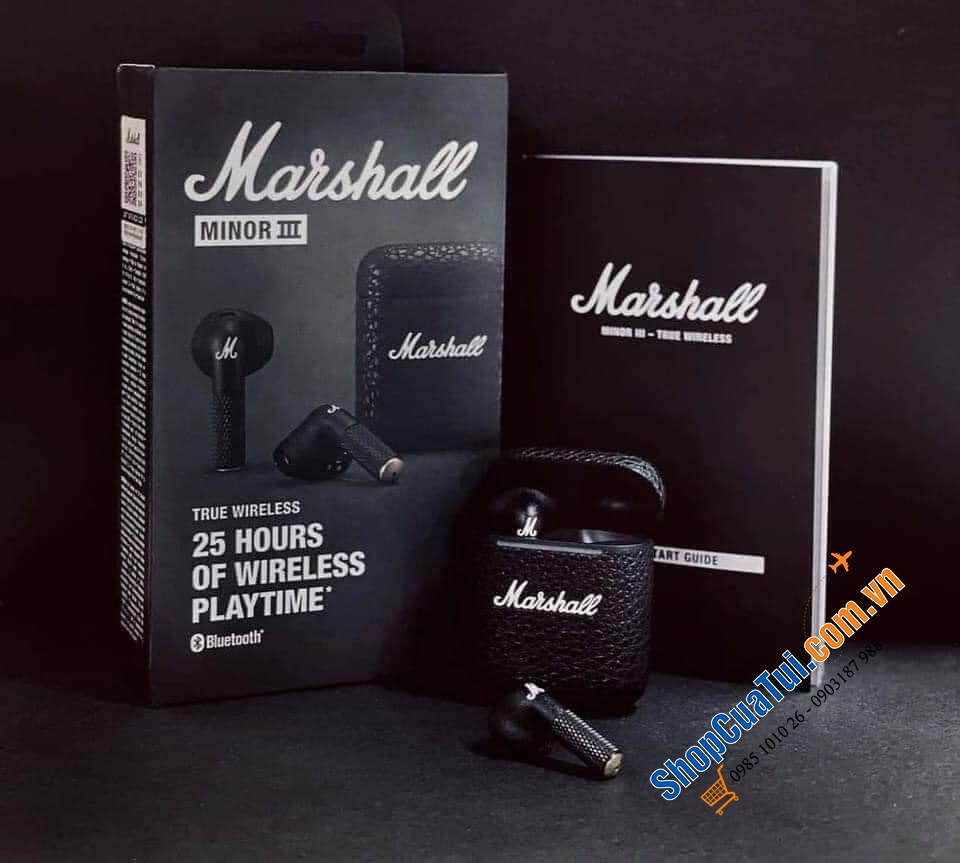 Tai nghe Marshall Minor 3. Tai nghe này ăn đứt Airpod cả về thiết kế và chất lượng nha.