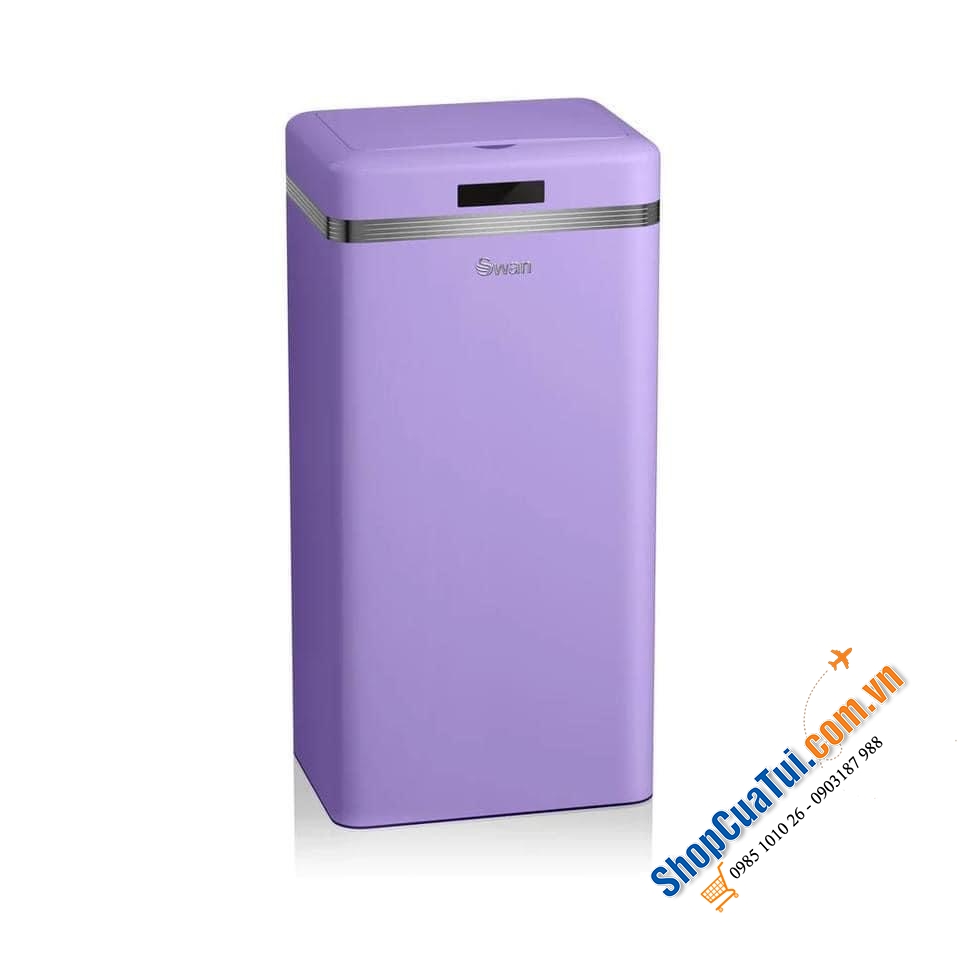 Thùng rác cảm ứng 45l Swan - màu Tím