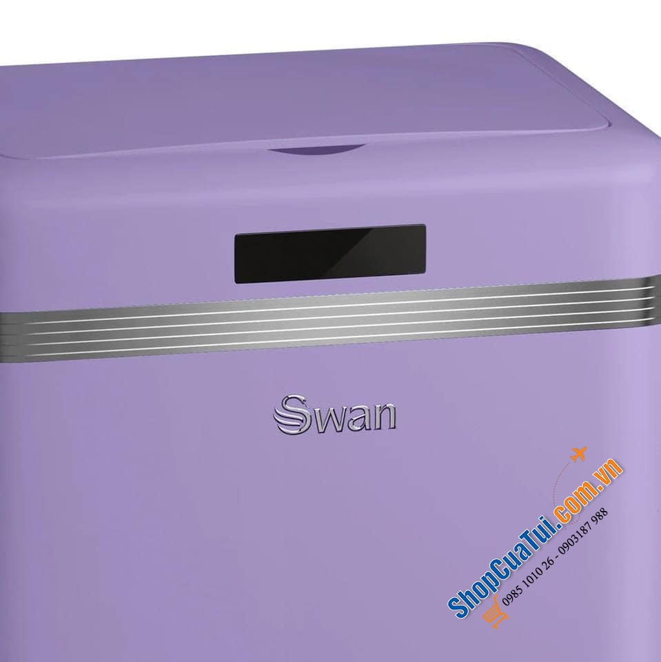 Thùng rác cảm ứng 45l Swan - màu Tím