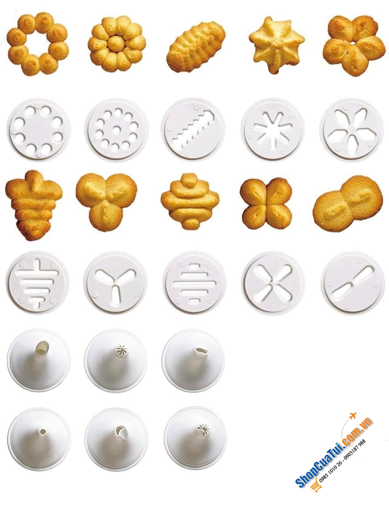 Dụng cụ ép bánh quy và kem tươi 17 món Kaiser - Made in Germany - Tạo ra những mẻ bánh quy vui nhộn, nhất quán