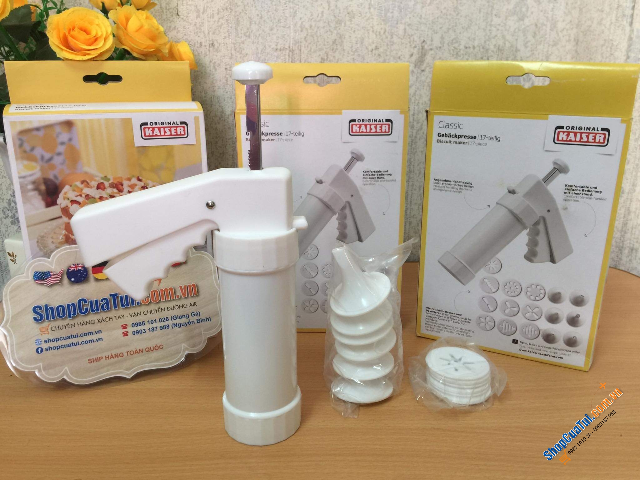 Dụng cụ ép bánh quy và kem tươi 17 món Kaiser - Made in Germany - Tạo ra những mẻ bánh quy vui nhộn, nhất quán