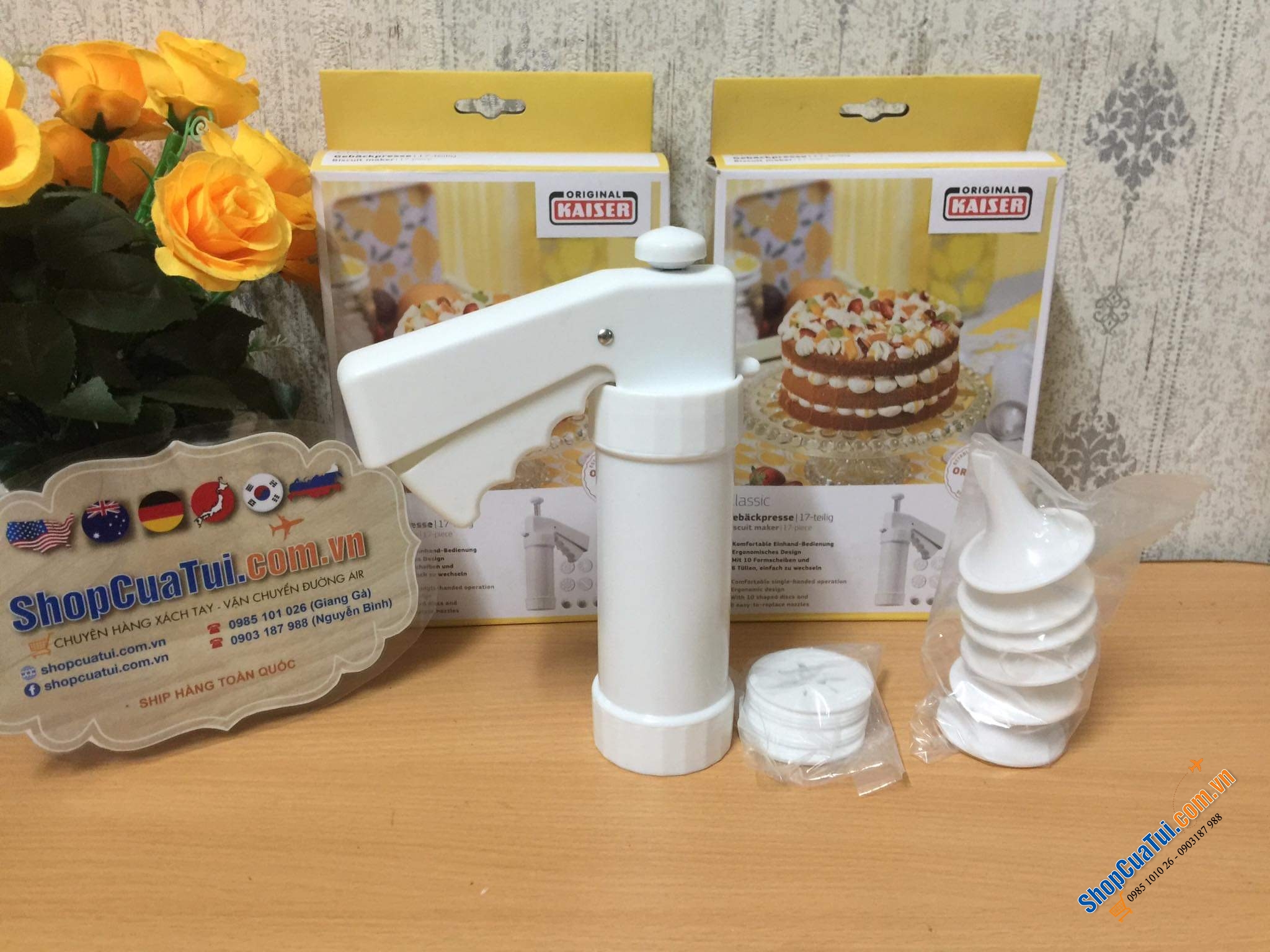 Dụng cụ ép bánh quy và kem tươi 17 món Kaiser - Made in Germany - Tạo ra những mẻ bánh quy vui nhộn, nhất quán