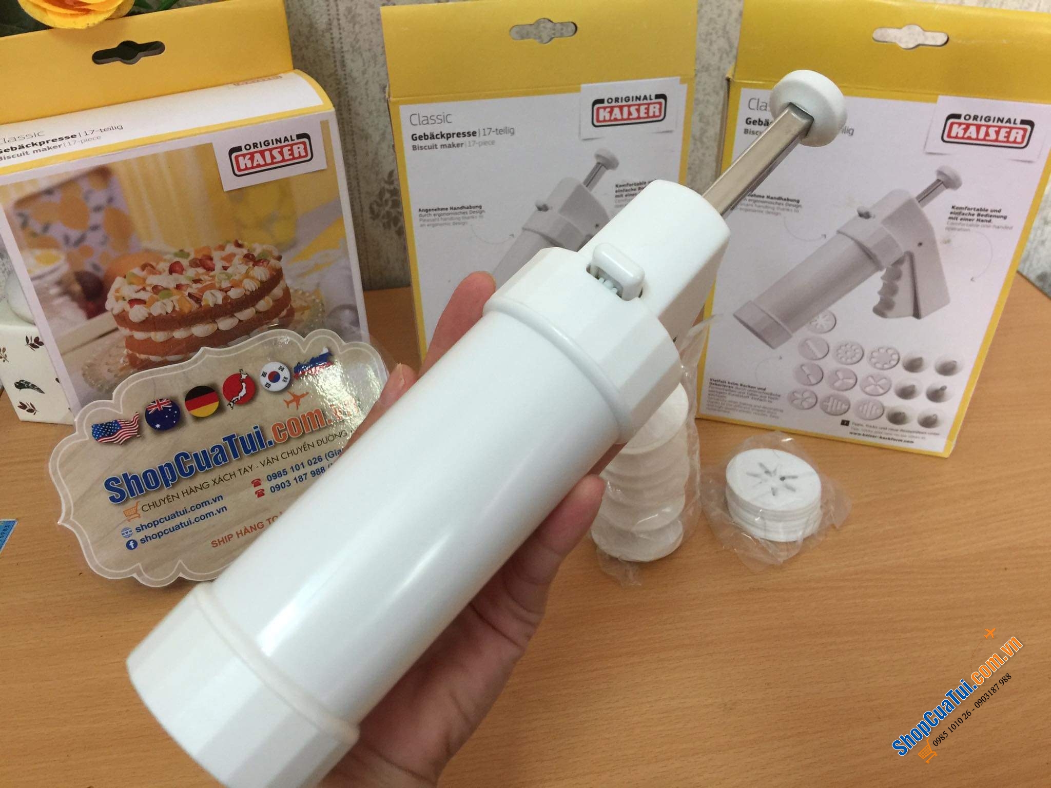 Dụng cụ ép bánh quy và kem tươi 17 món Kaiser - Made in Germany - Tạo ra những mẻ bánh quy vui nhộn, nhất quán