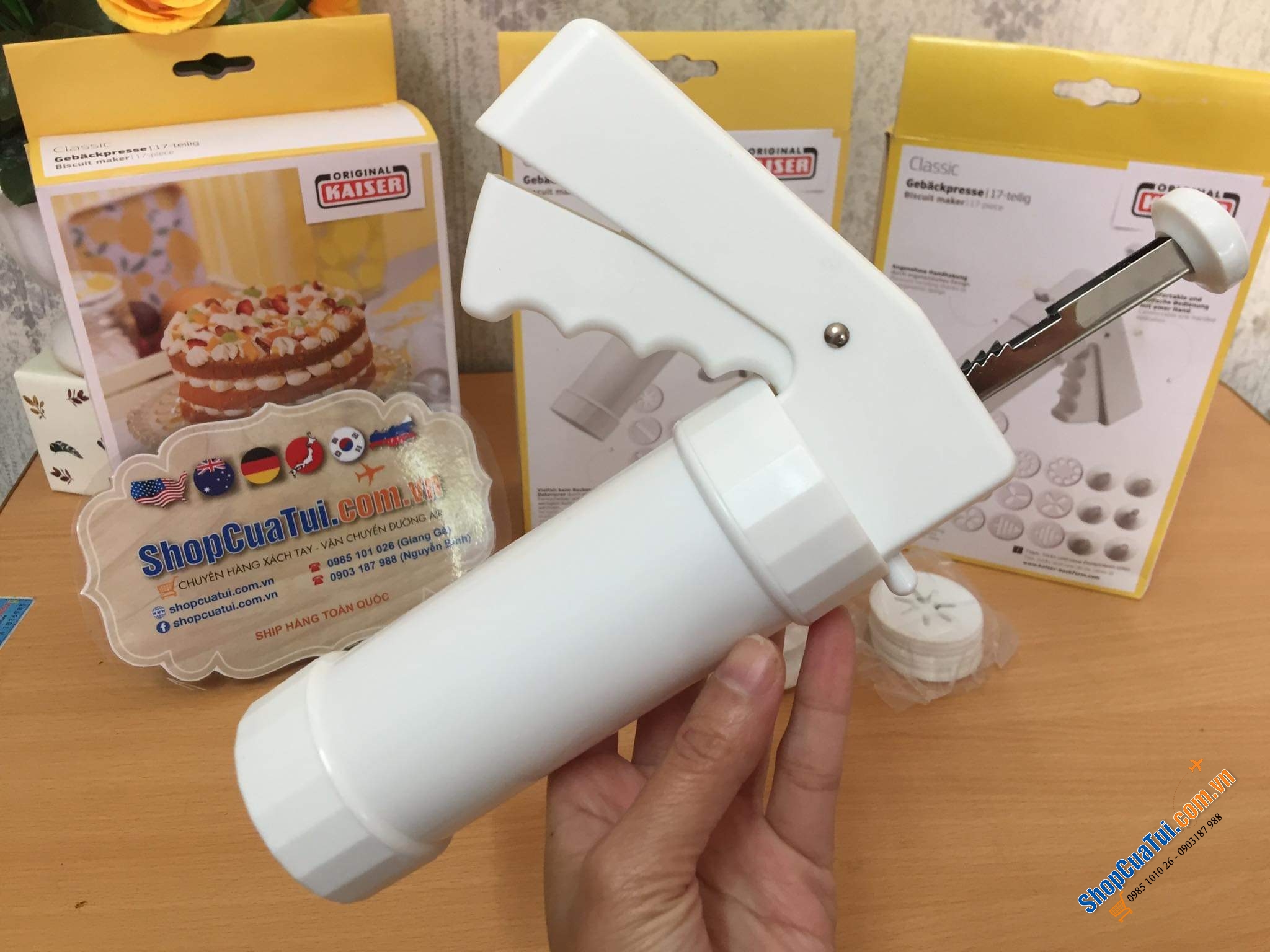 Dụng cụ ép bánh quy và kem tươi 17 món Kaiser - Made in Germany - Tạo ra những mẻ bánh quy vui nhộn, nhất quán