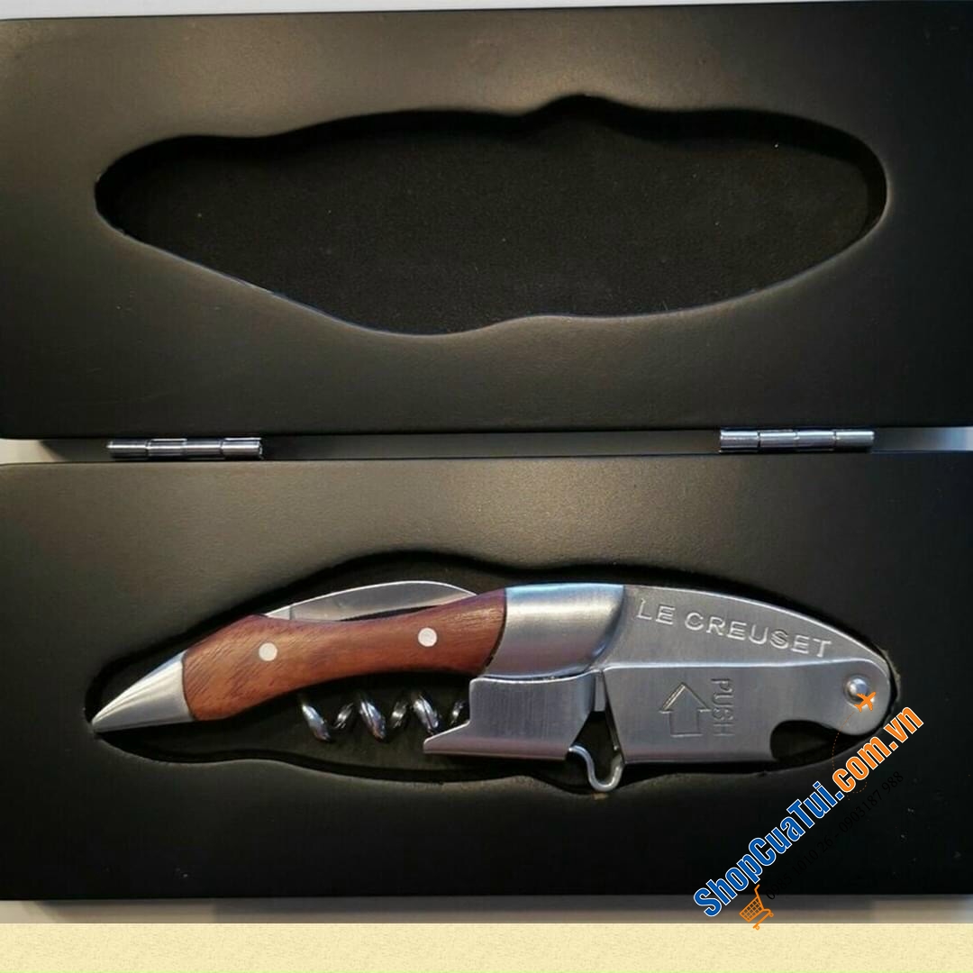 DỤNG CỤ MỞ RƯỢU LE CREUSET WT-110 MÀU GỖ HOẶC INOX