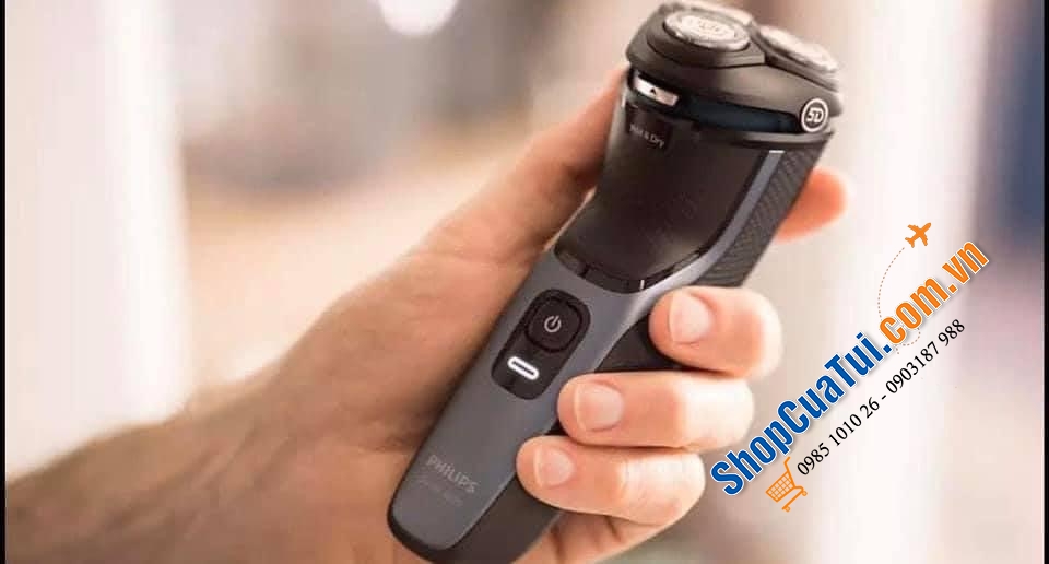 Máy cạo râu không dây (sạc điện) dành cho nam Philips S3133/51 Series 3000 đời mới, hiện đại (cạo ướt, cạo khô).