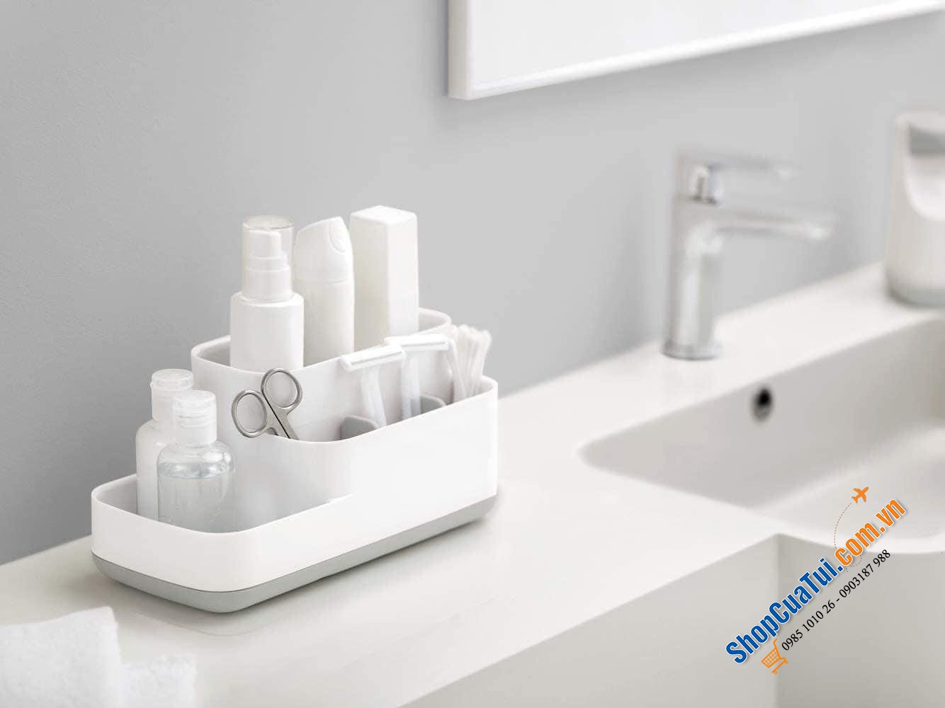 Hộp Đựng Bàn Chải Và Mỹ Phẩm Nhà Tắm Joseph Joseph 70513 EasyStore  - Khay Đựng Bàn Chải Mỹ Phẩm Nhà Tắm Joseph Joseph EasyStore - TIỆN DỤNG- BỀN ĐẸP - giúp nhà tắm luôn GỌN GÀNG - SẠCH SẼ 70513