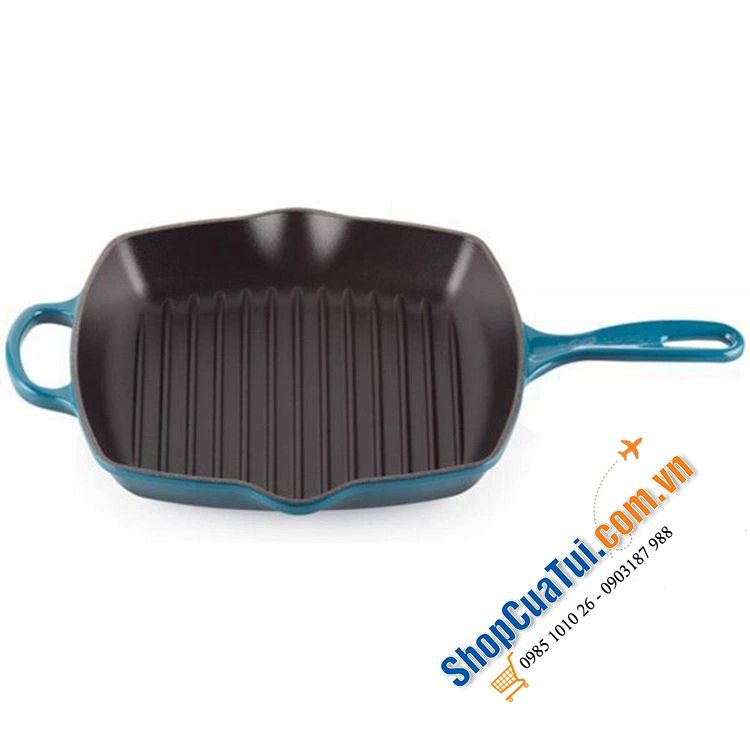 Chảo Nướng LeCreuset Hình Vuông 26cm có 2 miệng rót xịn xò Made in France