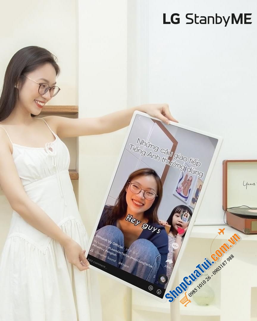 LG STAND BY ME -  MỘT CHIẾC TIVI THỰC SỰ KHÁC BIỆT: Màn hình 27inch cảm ứng,có thể xoay 180 độ, không dây, kết nối Bluetooth, USB, HDMI, laptop, máy chơi game, share màn hình điện thoại ...