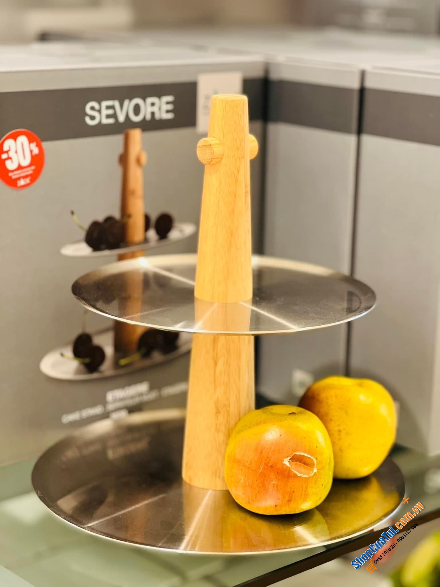 KHAY 2 TẦNG INOX - GỖ ZACK - made in Germany.