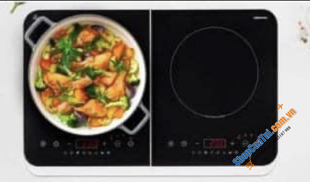 Bếp Từ Đôi Medion MD 18493 nấu nhanh hơn nhờ công suất cao 3500W với 10 mức điều chỉnh nhiệt độ