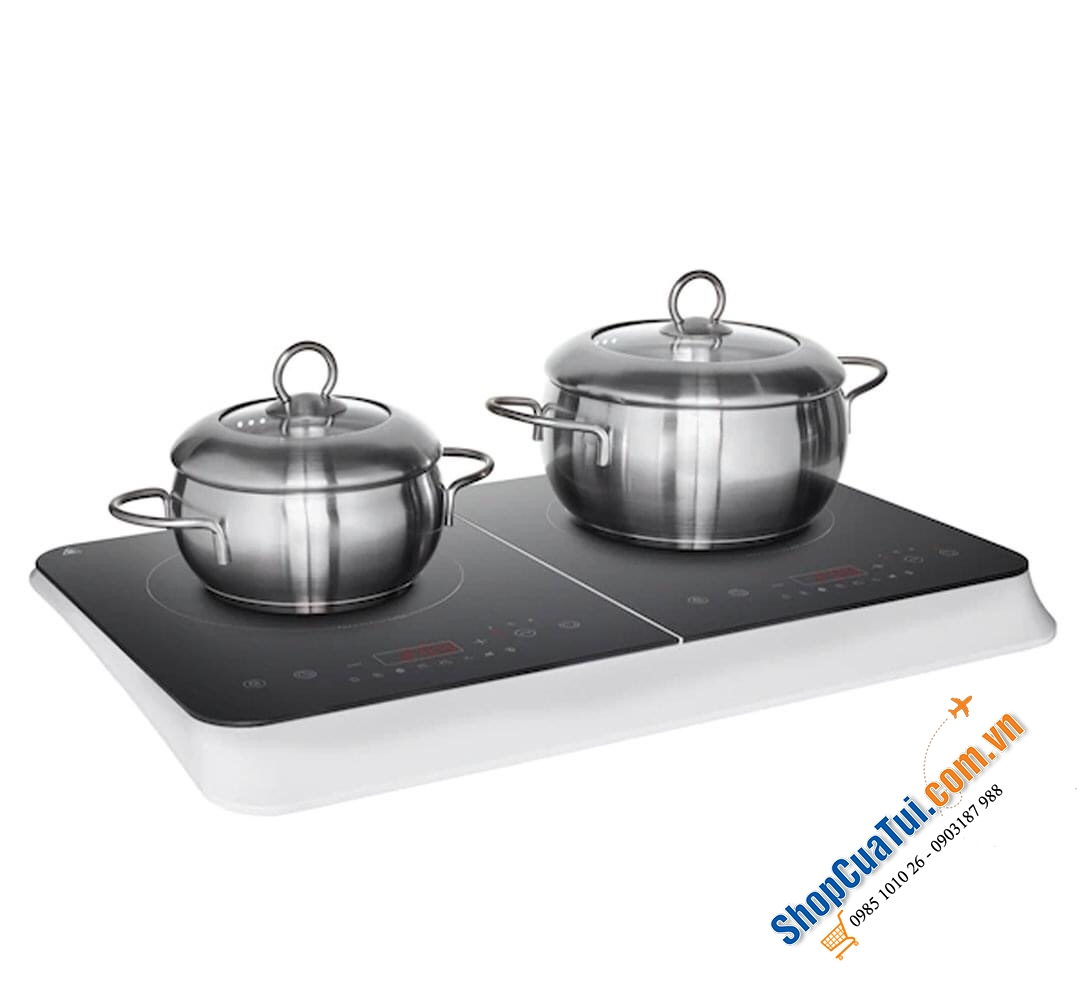 Bếp Từ Đôi Medion MD 18493 nấu nhanh hơn nhờ công suất cao 3500W với 10 mức điều chỉnh nhiệt độ