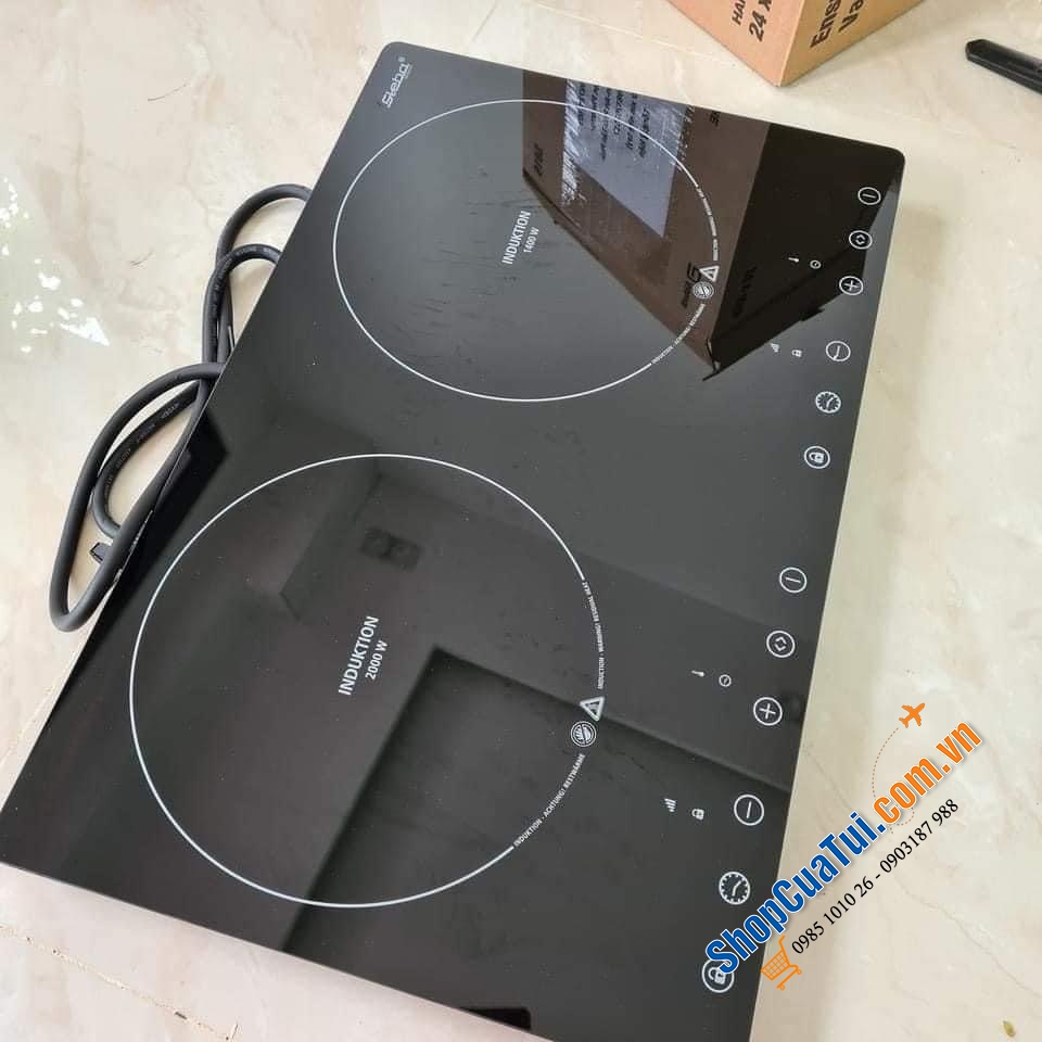 Bếp từ đôi Bếp từ 2 vùng nấu Steba ik650 kiểm soát nhiệt độ 60-240 ° C, với 8 mức công suất từ 300 - 2.000 W