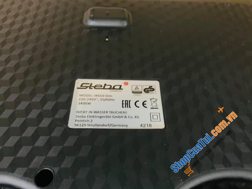 Bếp từ đôi Bếp từ 2 vùng nấu Steba ik650 kiểm soát nhiệt độ 60-240 ° C, với 8 mức công suất từ 300 - 2.000 W
