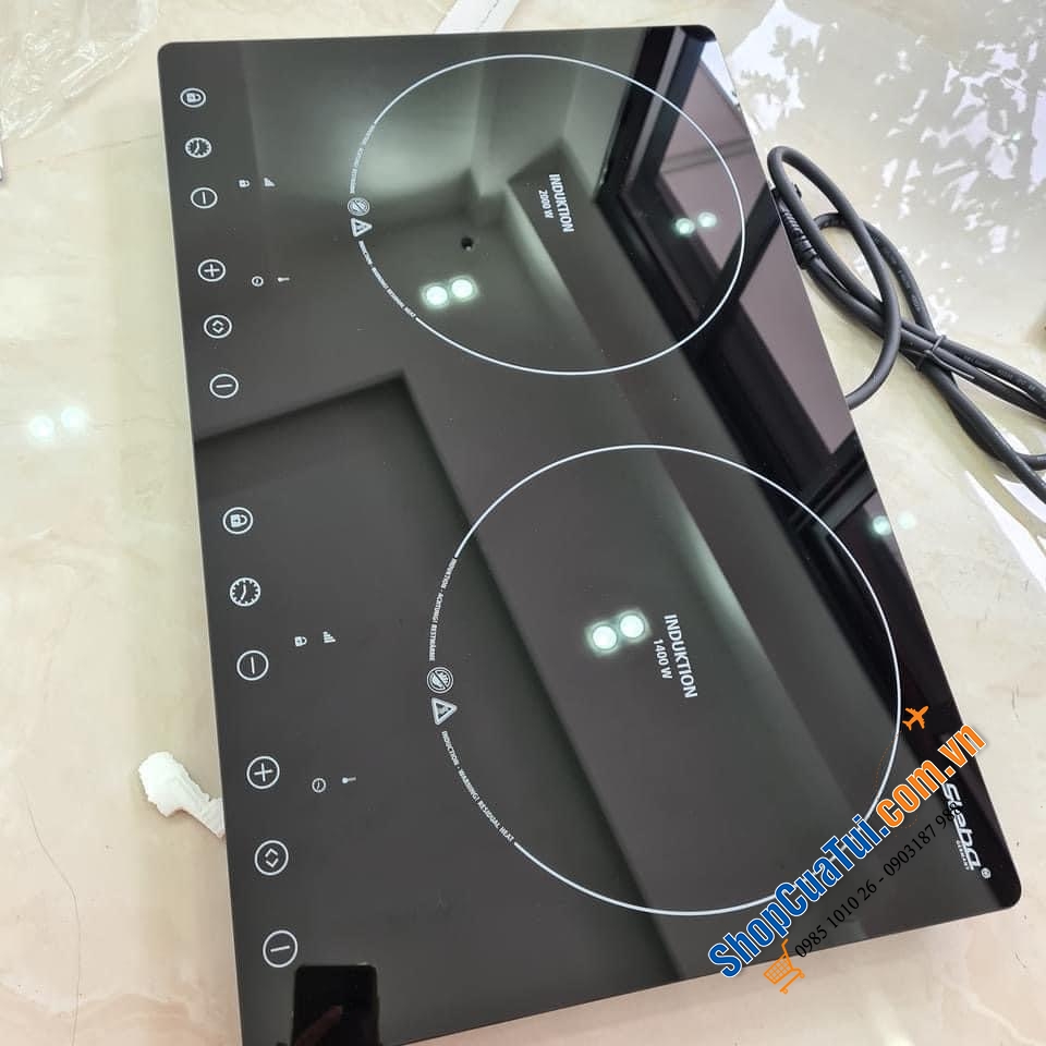 Bếp từ đôi Bếp từ 2 vùng nấu Steba ik650 kiểm soát nhiệt độ 60-240 ° C, với 8 mức công suất từ 300 - 2.000 W