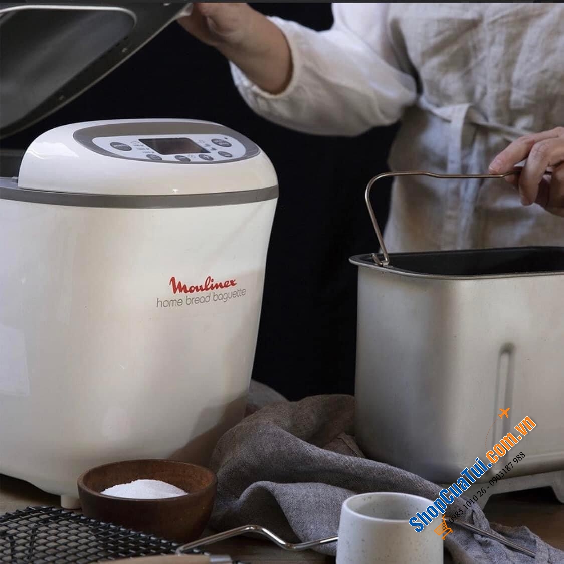 MÁY LÀM BÁNH MÌ TỰ ĐỘNG MOULINEX OW6101, 16 CHƯƠNG TRÌNH - để làm 16 loại bánh khác nhau: Bánh mì baguette, Bánh mì ngọt...