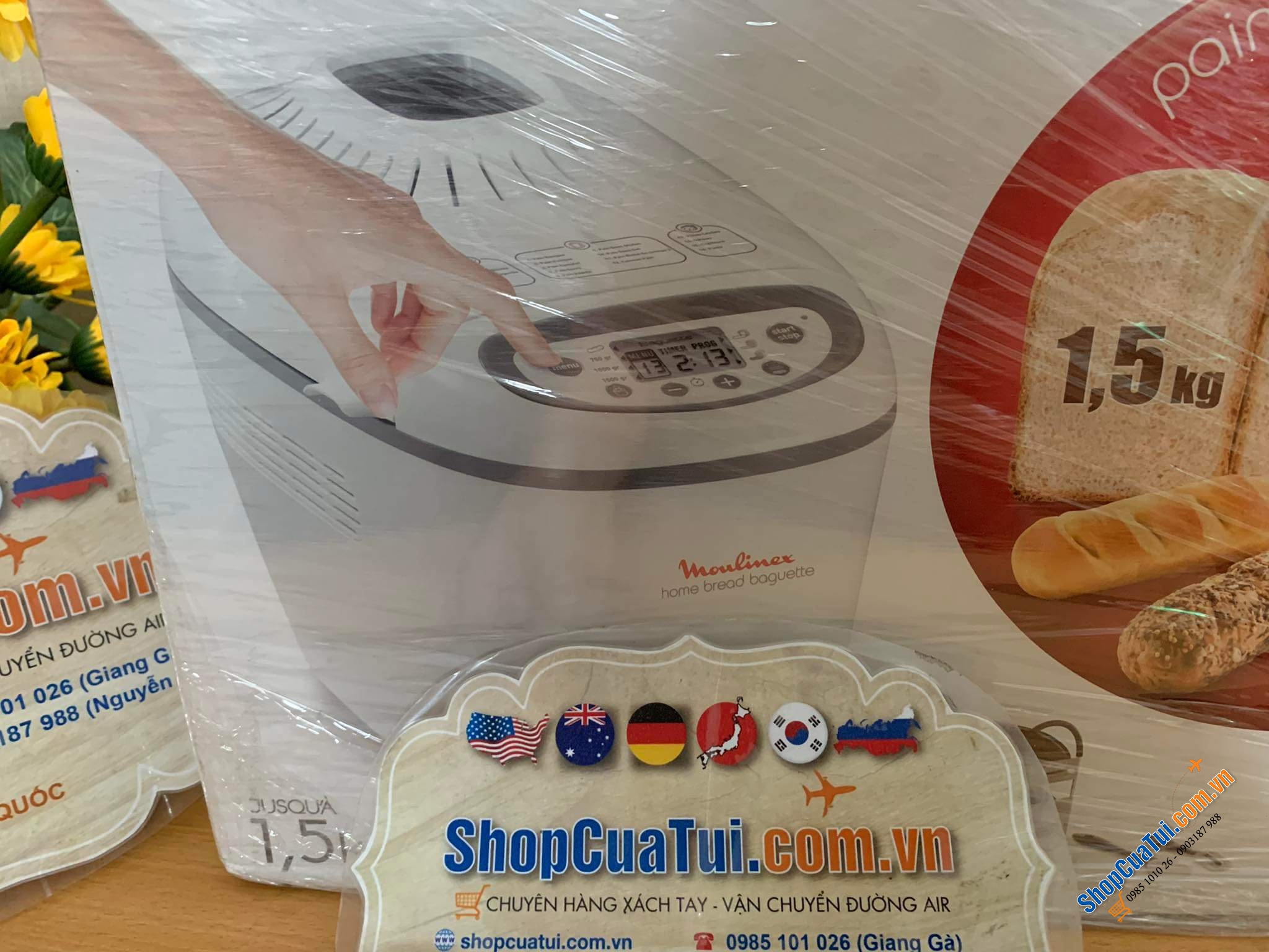 MÁY LÀM BÁNH MÌ TỰ ĐỘNG MOULINEX OW6101, 16 CHƯƠNG TRÌNH - để làm 16 loại bánh khác nhau: Bánh mì baguette, Bánh mì ngọt...