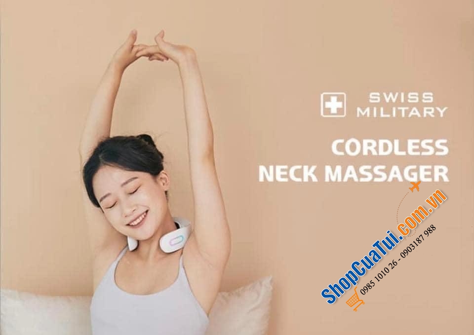 Máy mát xa cổ tần số thấp Swiss millitary (SMA-NM1000) giúp giảm cảm giác căng vai và mỏi cổ. Massage tại bất cứ đâu, bất cứ khi nào, ai cũng có thể dùng được