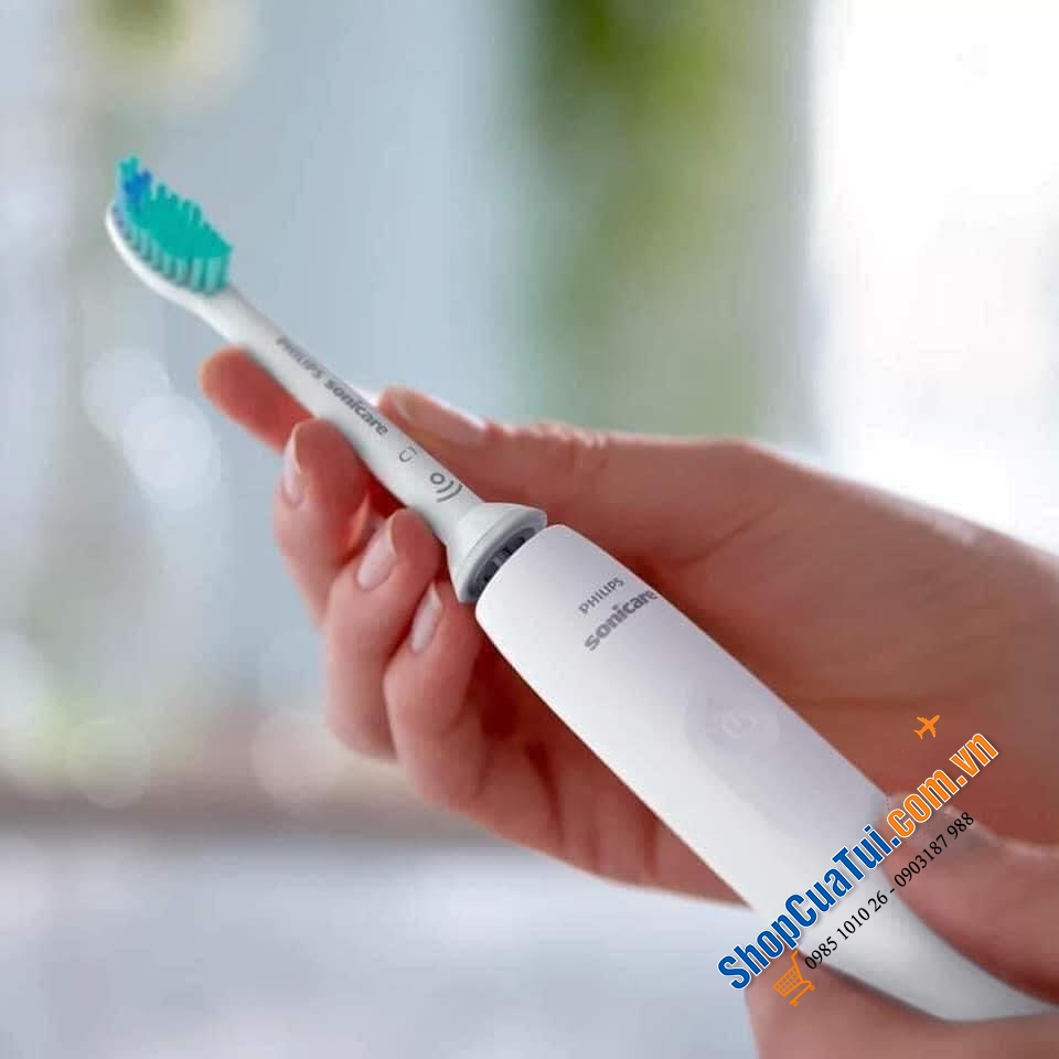 Bàn chải điện Philips HX3673/13 (series 3100, màu trắng, kèm hộp du lịch).