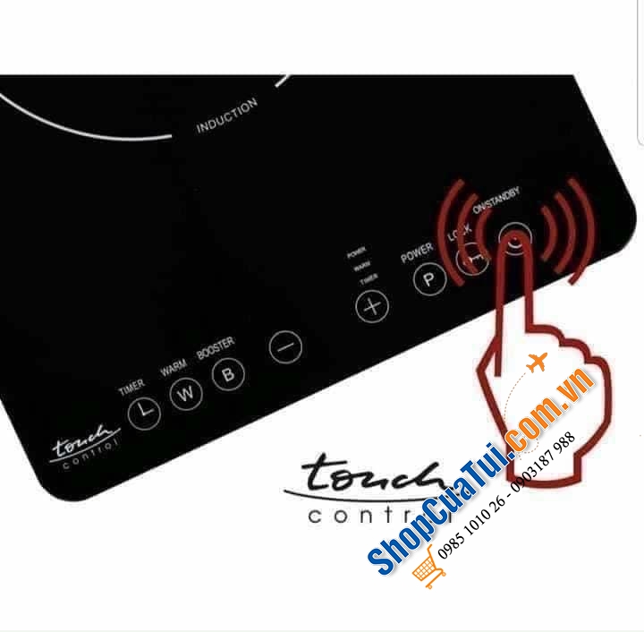 Bếp từ đơn Rommelsbacher CT2100 IN.  Mẫu mới nhất được trang bị thêm chức năng nấu nhanh Booster, rất hiếm bếp đơn có.