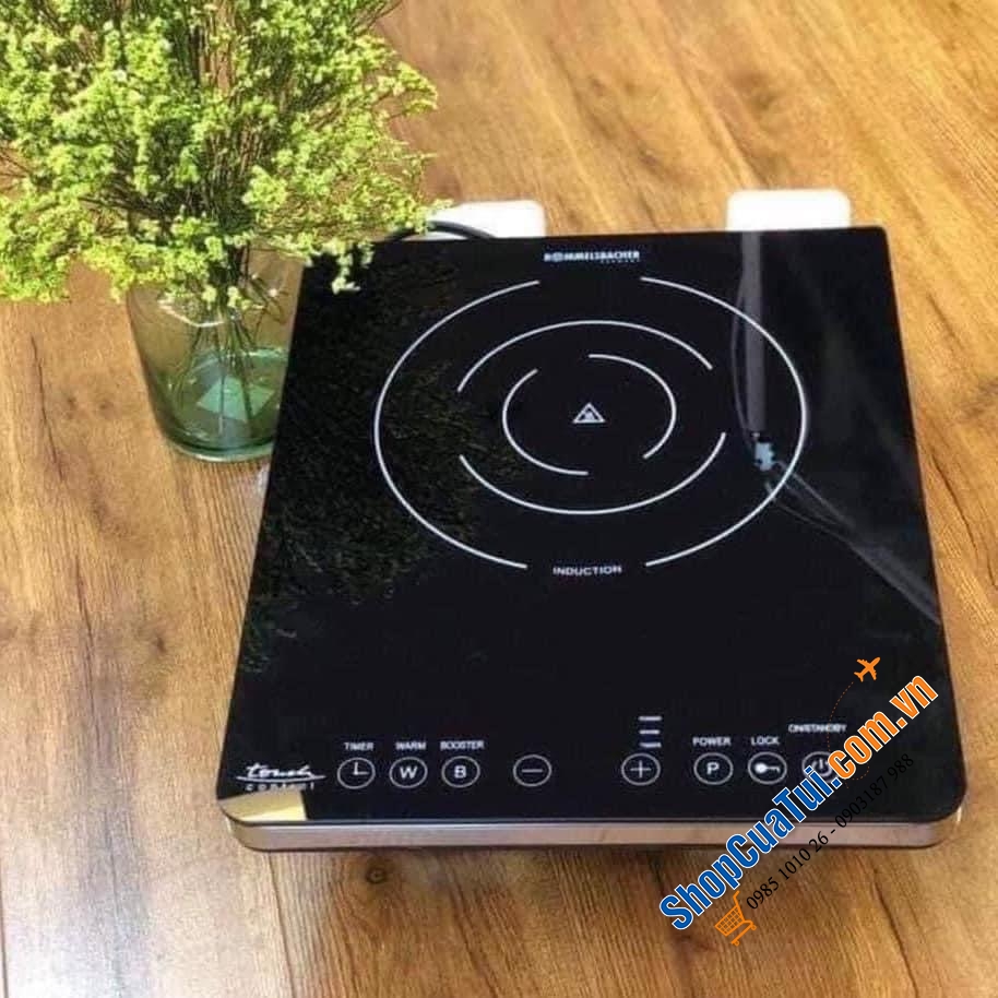 Bếp từ đơn Rommelsbacher CT2100 IN.  Mẫu mới nhất được trang bị thêm chức năng nấu nhanh Booster, rất hiếm bếp đơn có.