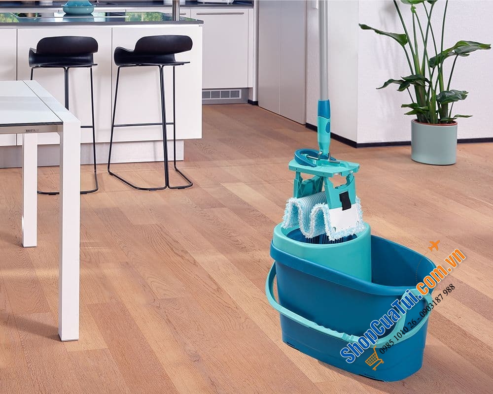 Cây Lau Nhà Leifheit 52120 Twist Medium Ergo – Nhập Khẩu Đức & EU - Hình chữ nhật, không có bánh lăn
