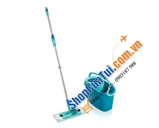 Cây Lau Nhà Leifheit 52120 Twist Medium Ergo – Nhập Khẩu Đức & EU - Hình chữ nhật, không có bánh lăn