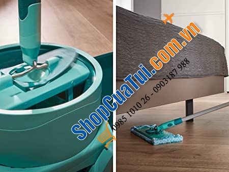 Cây Lau Nhà Leifheit 52120 Twist Medium Ergo – Nhập Khẩu Đức & EU - Hình chữ nhật, không có bánh lăn
